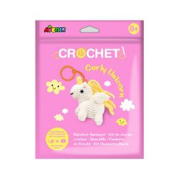 AVENIR - PORTE-CLÉS AU CROCHET - LICORNE FRISÉE